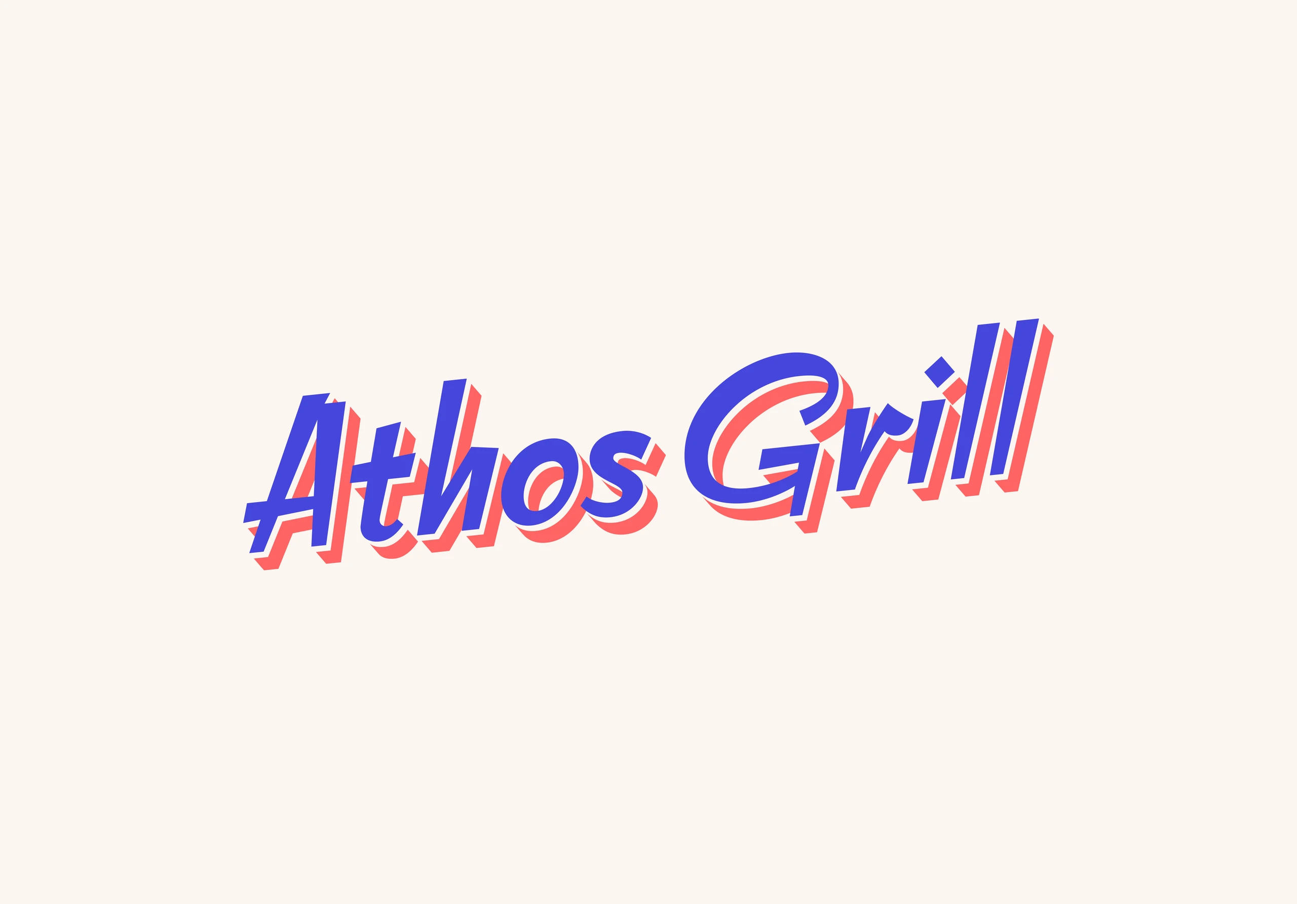 athos grill – Wortmarke auf Creme