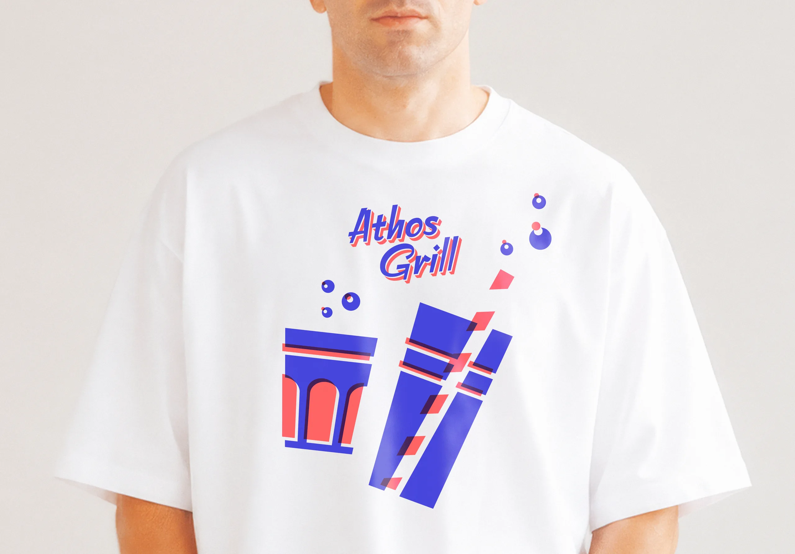 athos grill – T-Shirt mit dem Becher-Druck